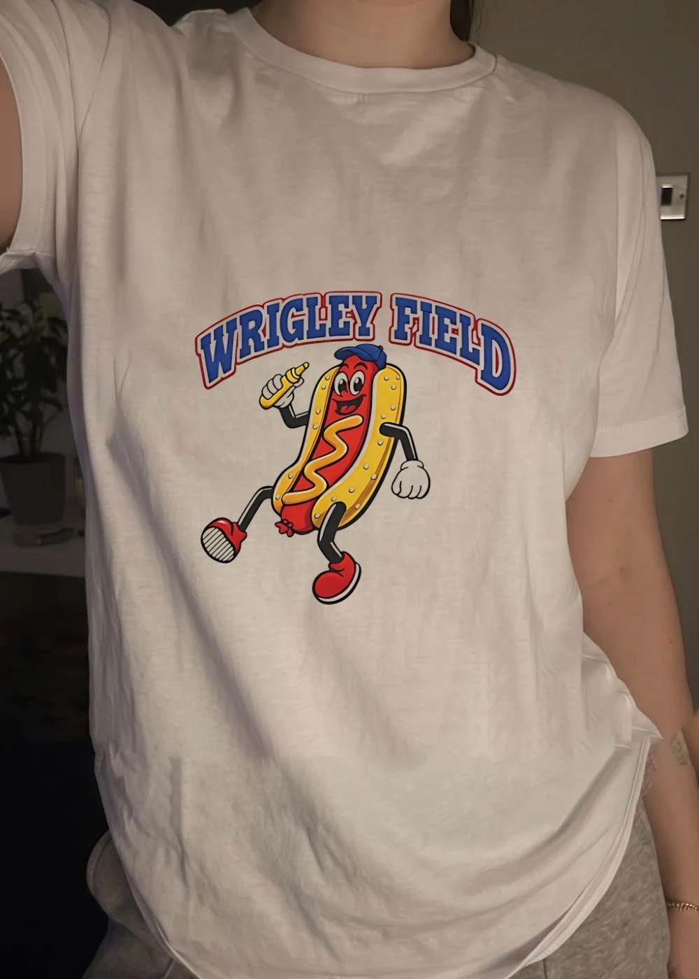 Wrigley Field Hot Dog Running T-Shirt