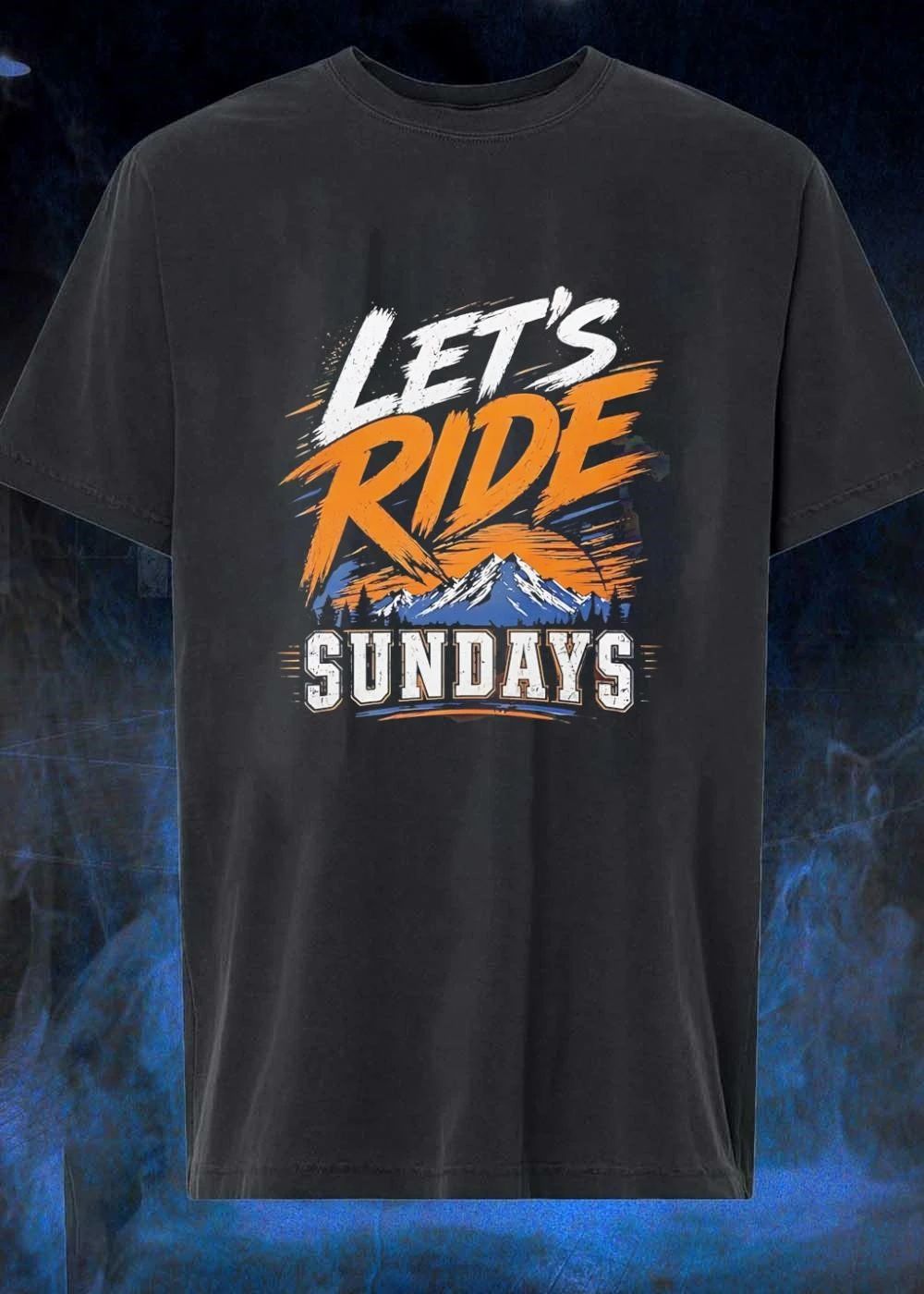 Let’s Ride Sundays Mountain Adventure Graphic T-Shirt