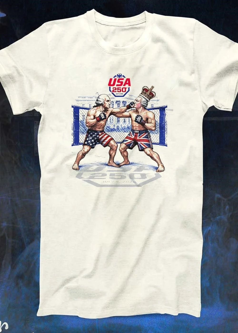 USA 250 July 4 2026 George Washington Fighting King George shirt