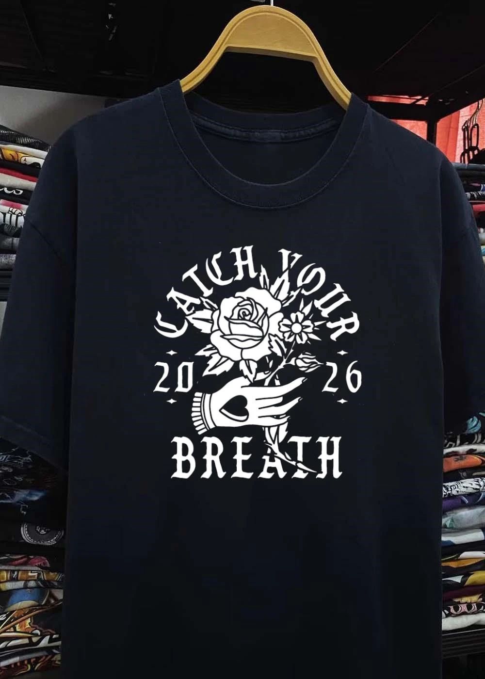 Catch Your Breath 2026 Floral Hand Heart Shirt