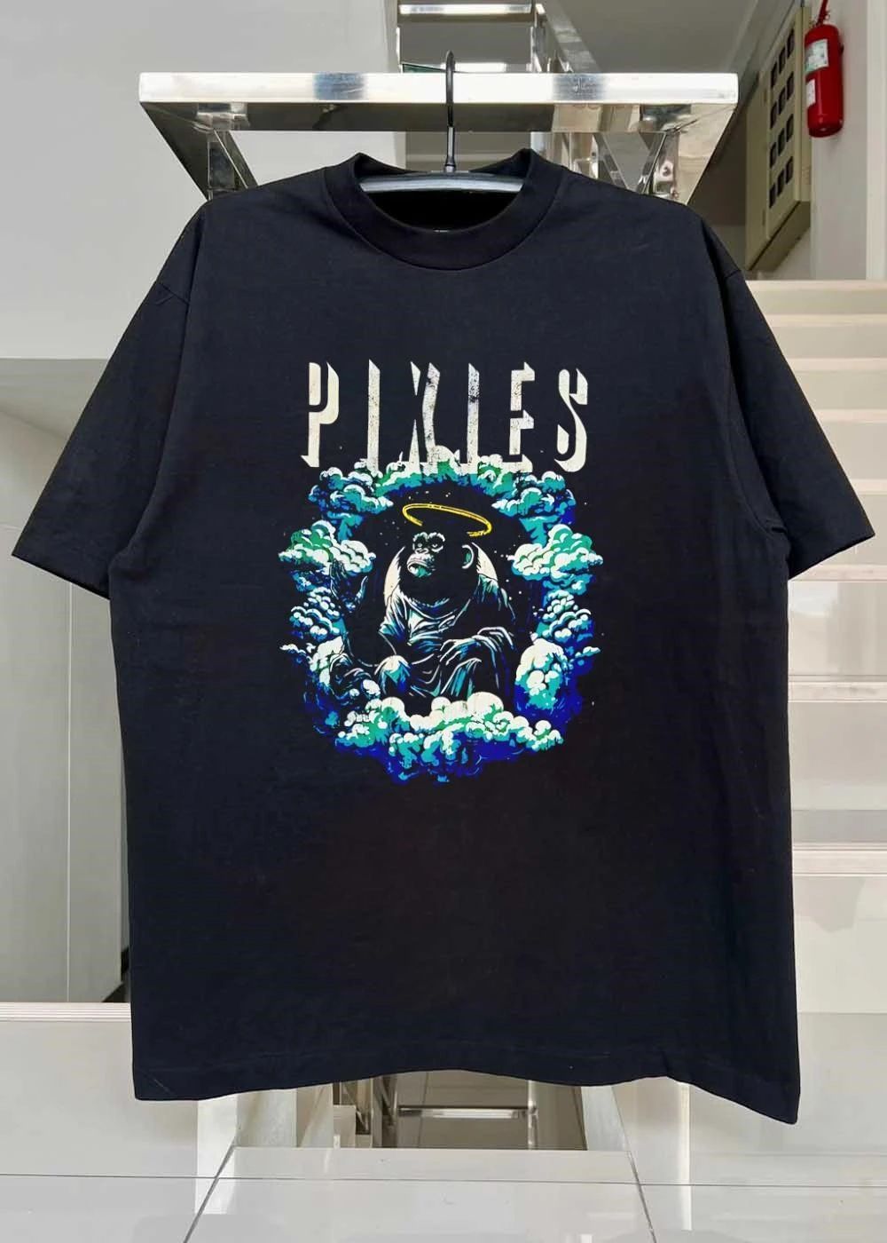 Pixies Haloed Chimp In Clouds Vinyl Record T-Shirt