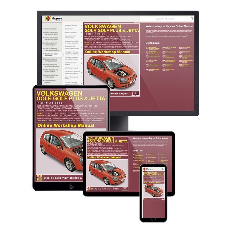VW Golf (04 – Sept 08), Golf Plus (05 – Mar 09) & Jetta (06 – 09) Haynes Repair Manual
