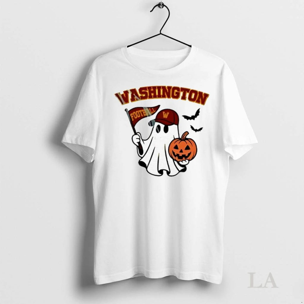 Original Halloween Ghost Washington Commanders Football Flag Pumpkin Ladies