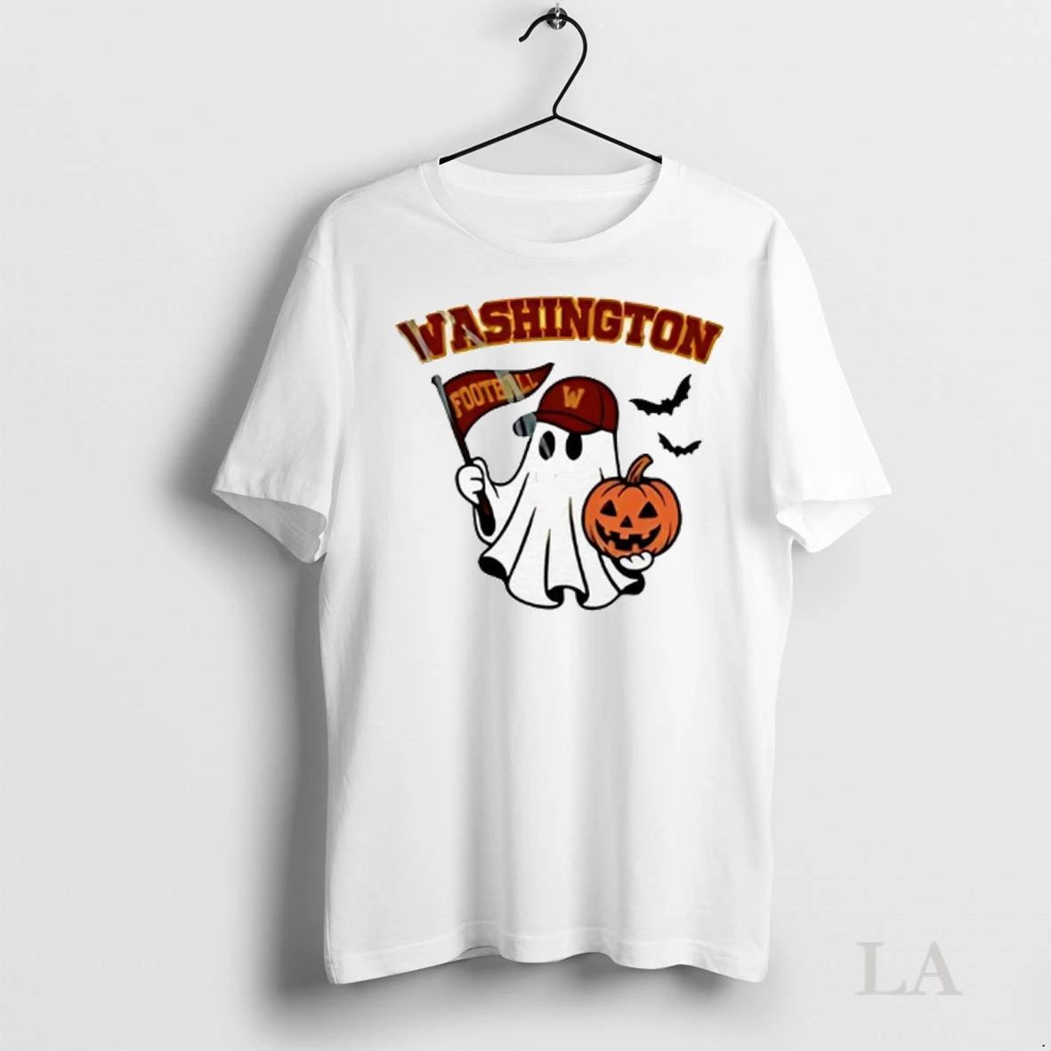 Original Halloween Ghost Washington Commanders Football Flag Pumpkin Ladies
