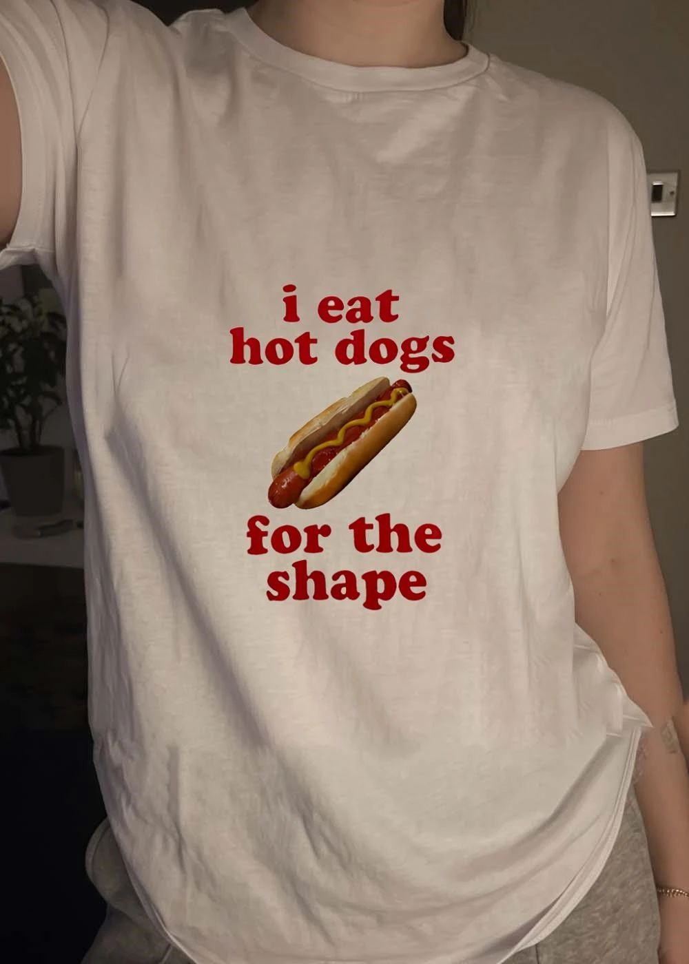 I Eat Hot Dogs For The Shape Funny Food shirt