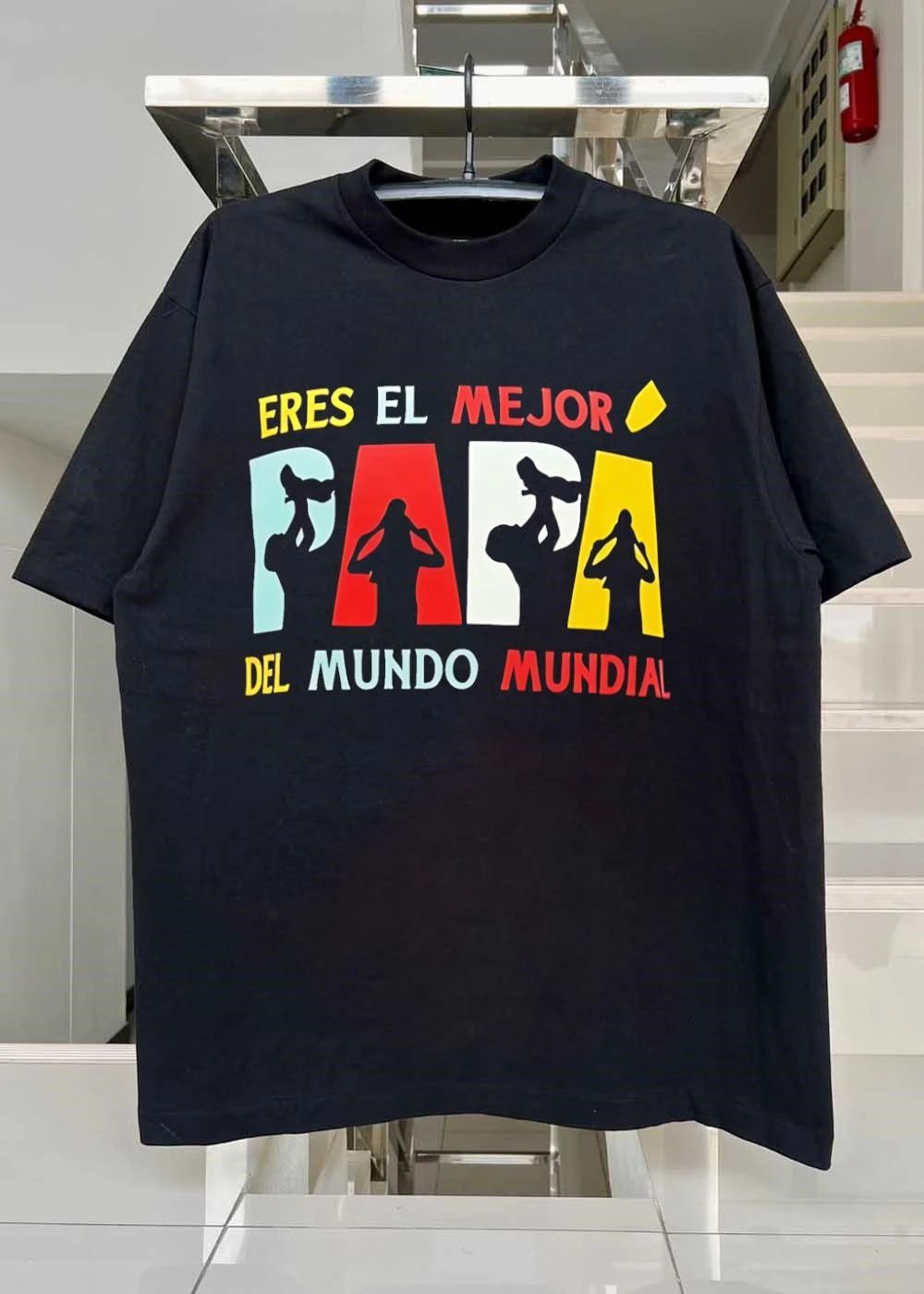 Eres El Mejor Papa Del Mundo Mundial Colorful Silhouettes Shirt