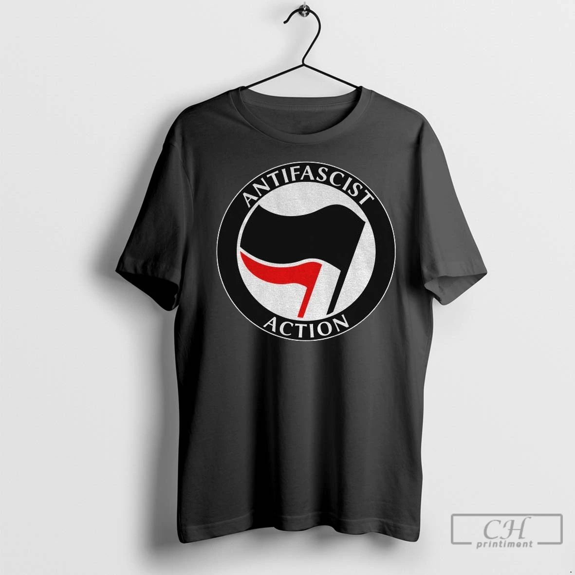Premium Antifascist Action Flag Logo Political