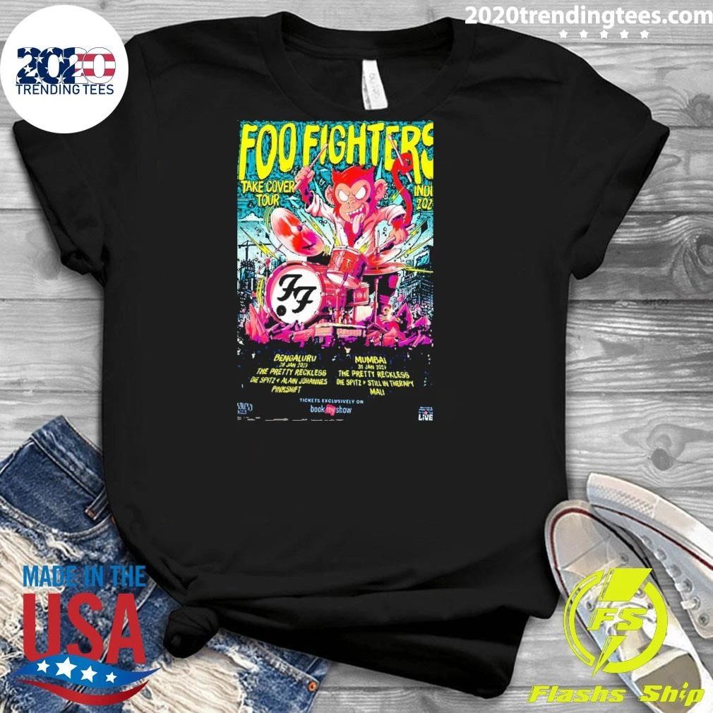 Foo Fighters Take Cover Tour India 2027 Tour Dates Home Decor Shirt