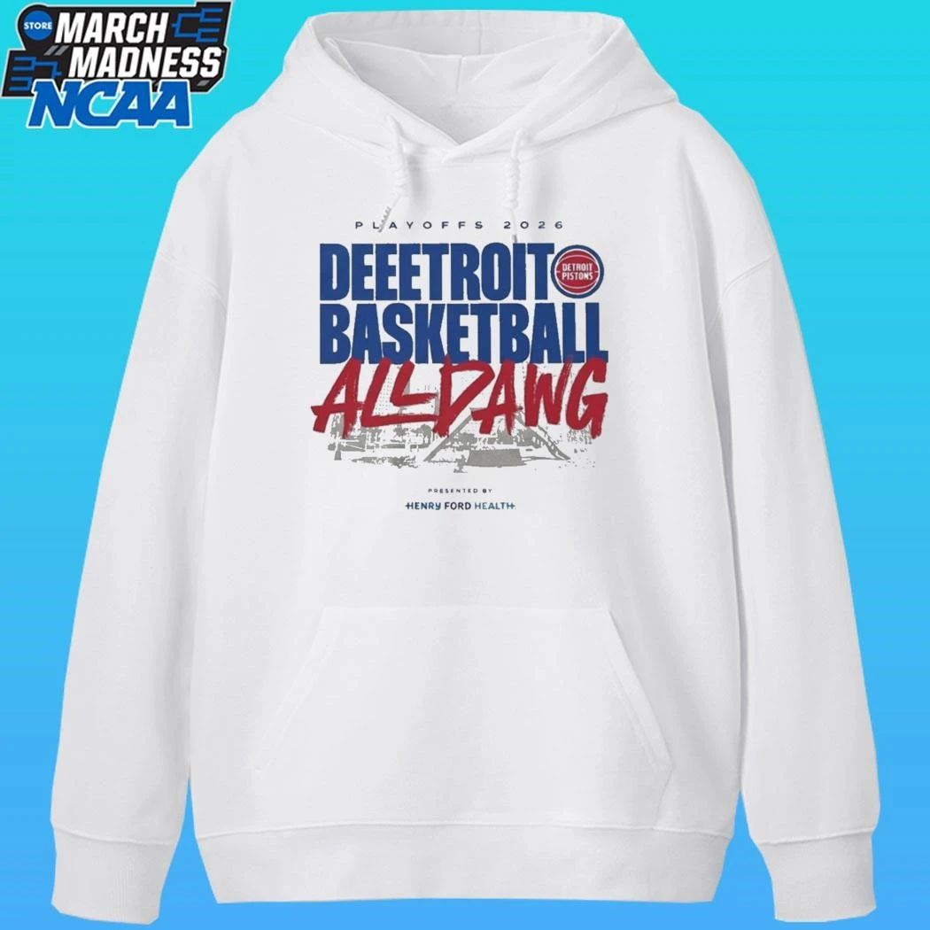 Detroit Pistons Basketball All Dawg Playoffs 2026 Presented By Henry Ford Health Shirt