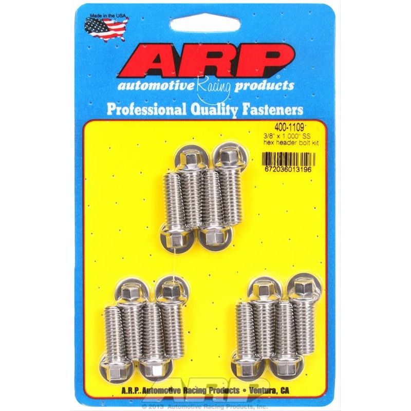 ARP 3/8 x 1.000 SS hex header bolt kit