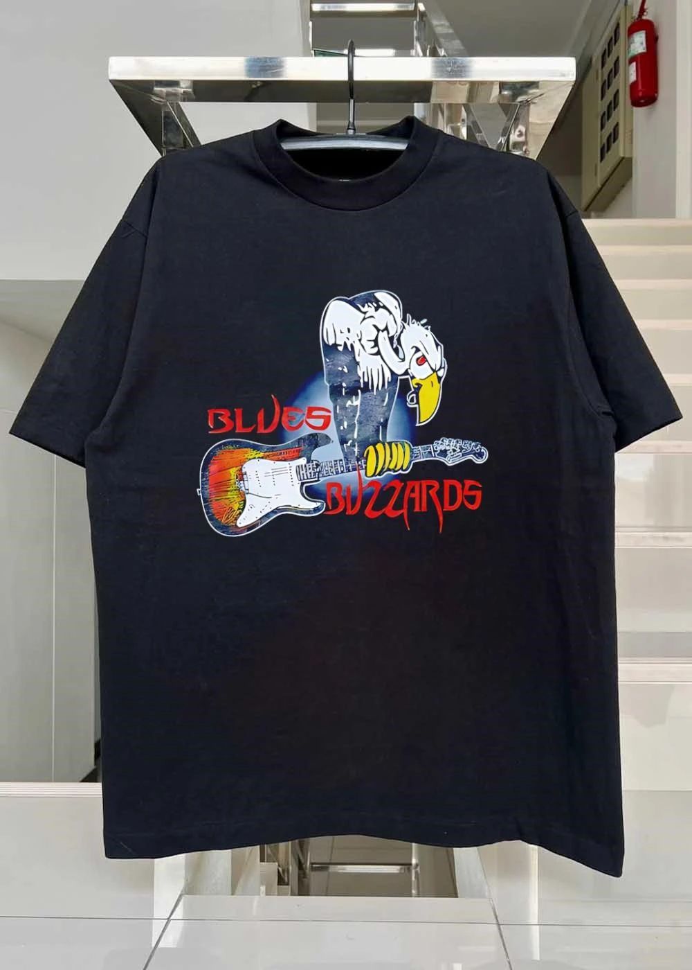 Blues Buzzards Vulture Playing Electric Guitar shirt