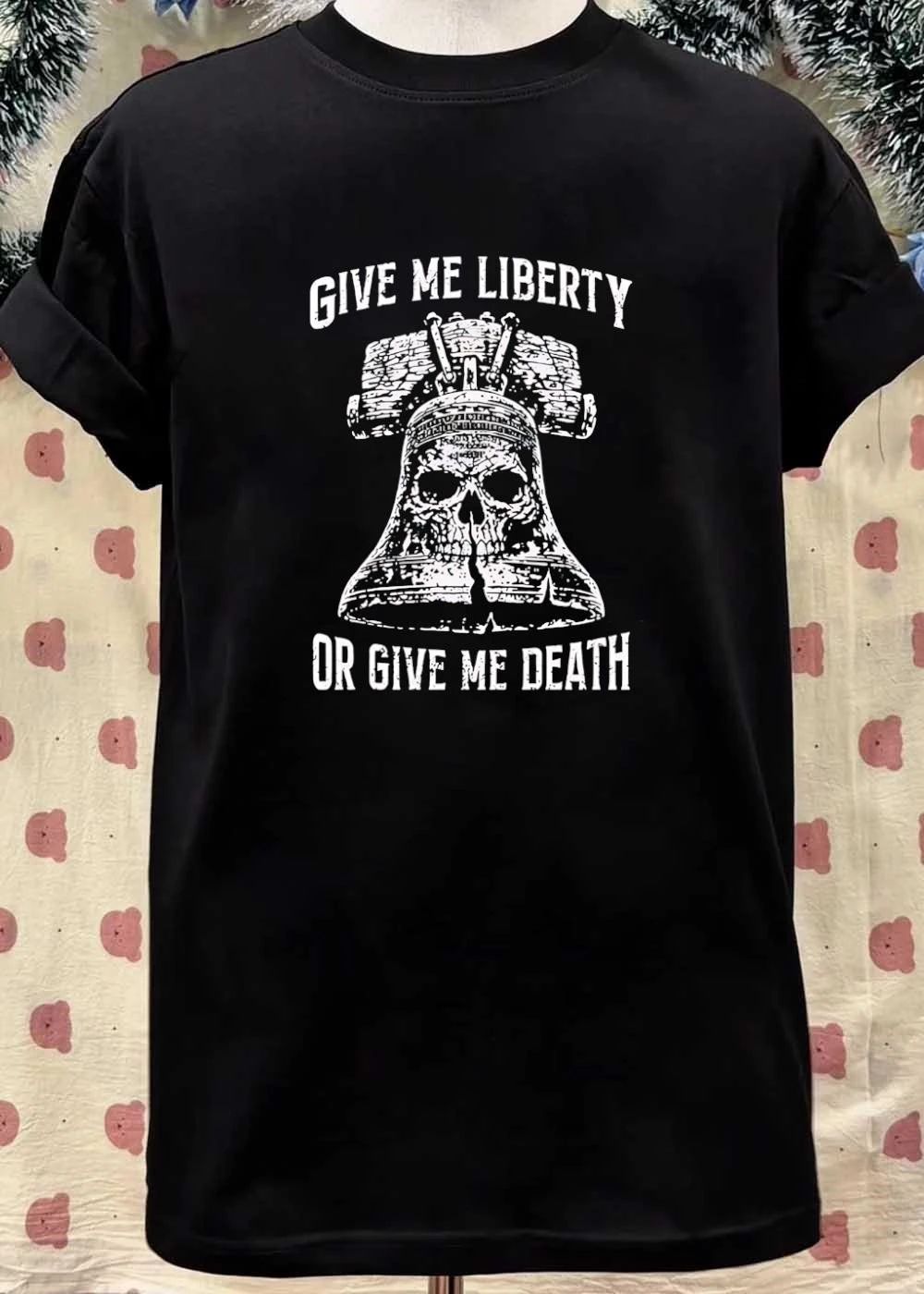 Give Me Liberty or Give Me Death Skull Liberty Bell Shirt