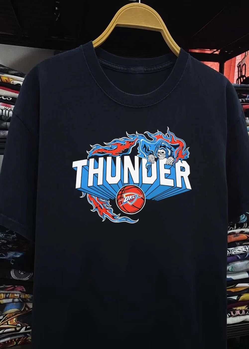 Grim Reaper Flames Oklahoma City Thunder NBA basketball THUNDER Oklahoma City Thunder shirt