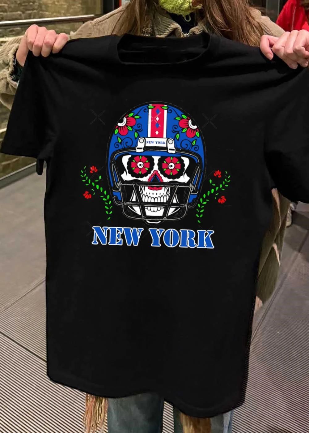 Sugar Skull Football Helmet New York Shirt