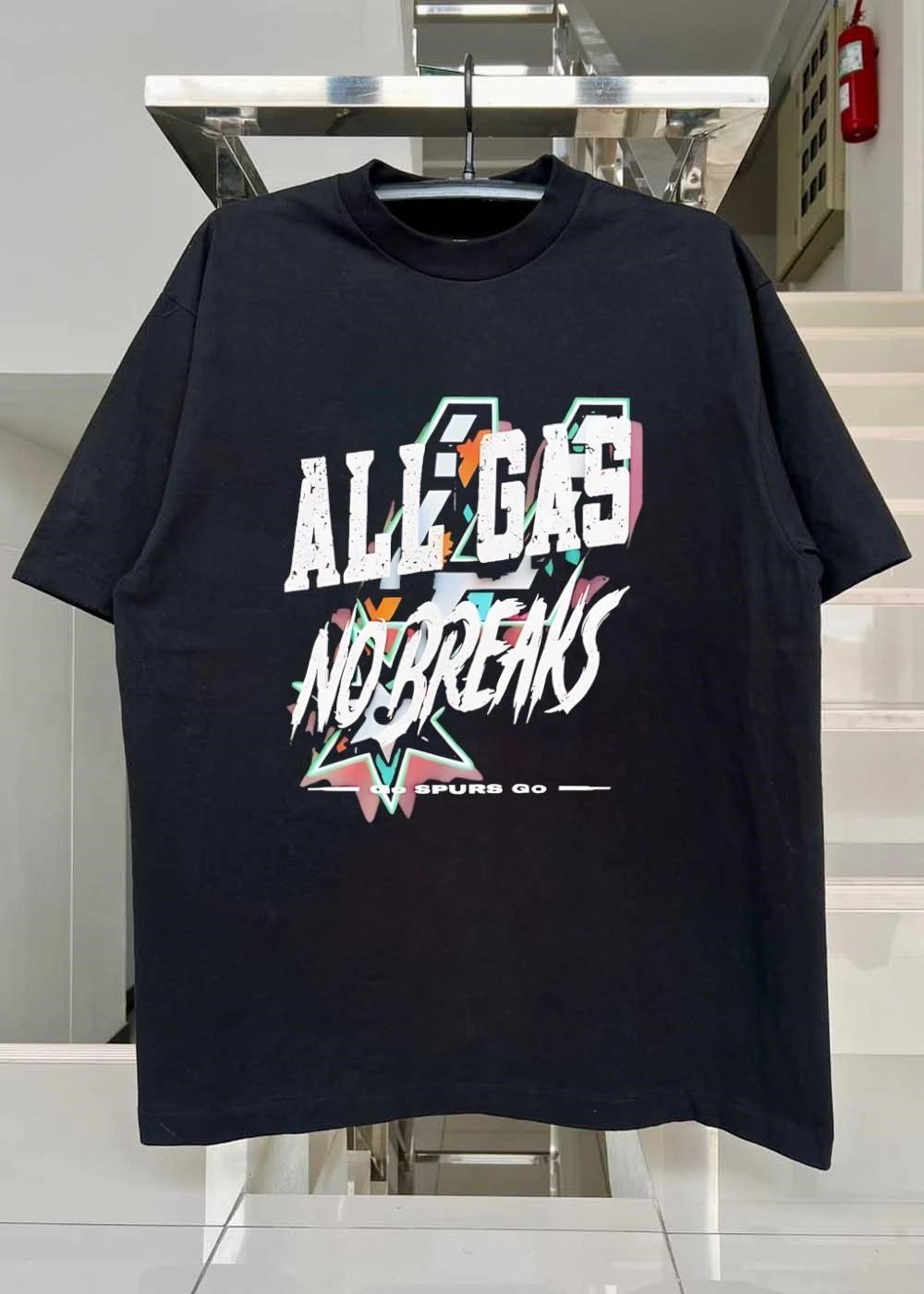 San Antonio Spurs Fiesta Celebration NBA all gas no breaks go Spurs go shirt