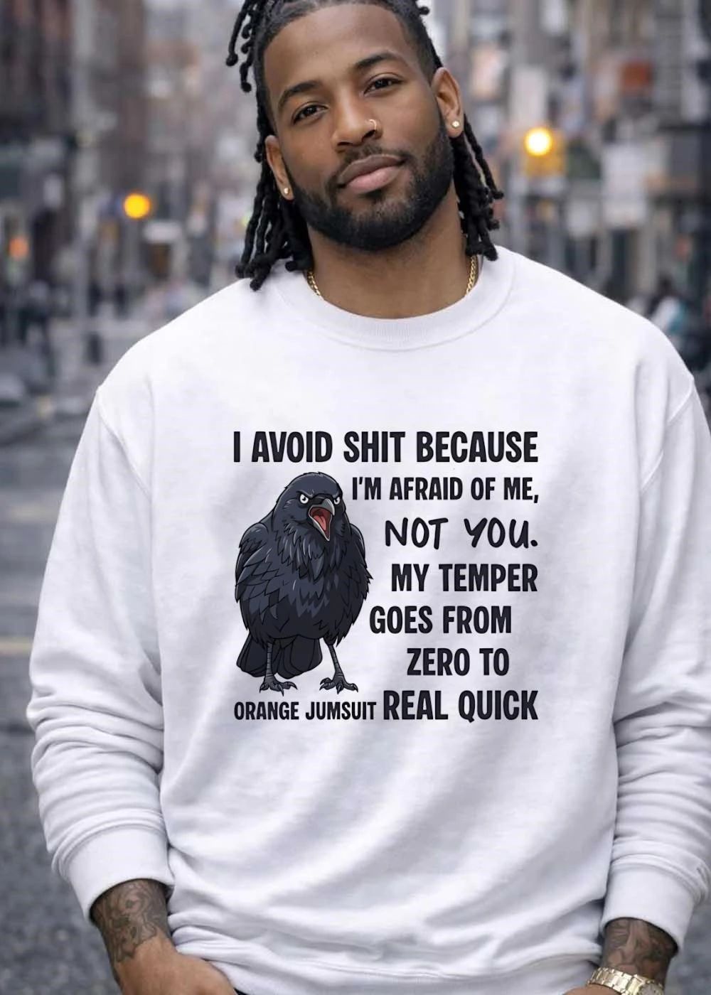 I Avoid Shit Because I’m Afraid Of Me Not You Crow T-Shirt