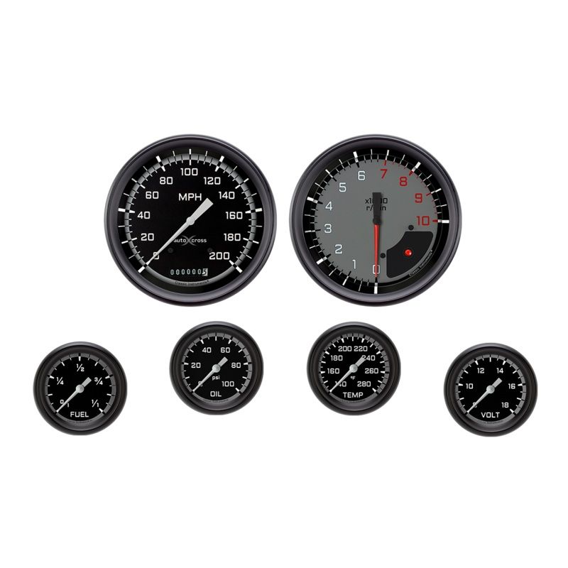Classic Instruments AutoCross Gray Six Gauge Set 351