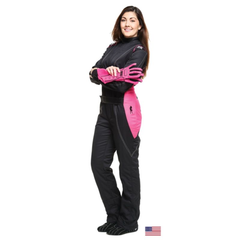 Simpson Racing Vixen II Women’S Racing Suit – Large – Black/Pink