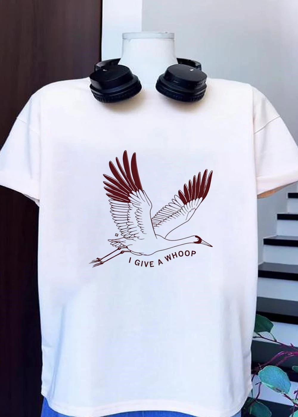 I Give a Whoop Whooping Crane Graphic T-Shirt