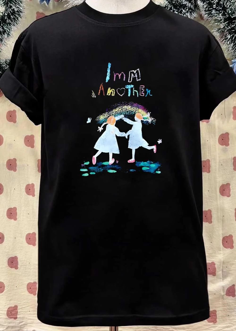 I Am Another Girl Two Children Dancing Under Rainbow T-Shirt