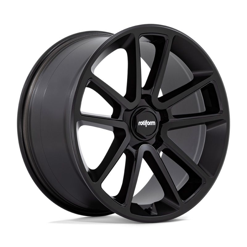 Rotiform R194 BTL Wheel 21×9.5 5×130 55 Offset – Matte Black w/ Blk Cap and Inside Spoke Details