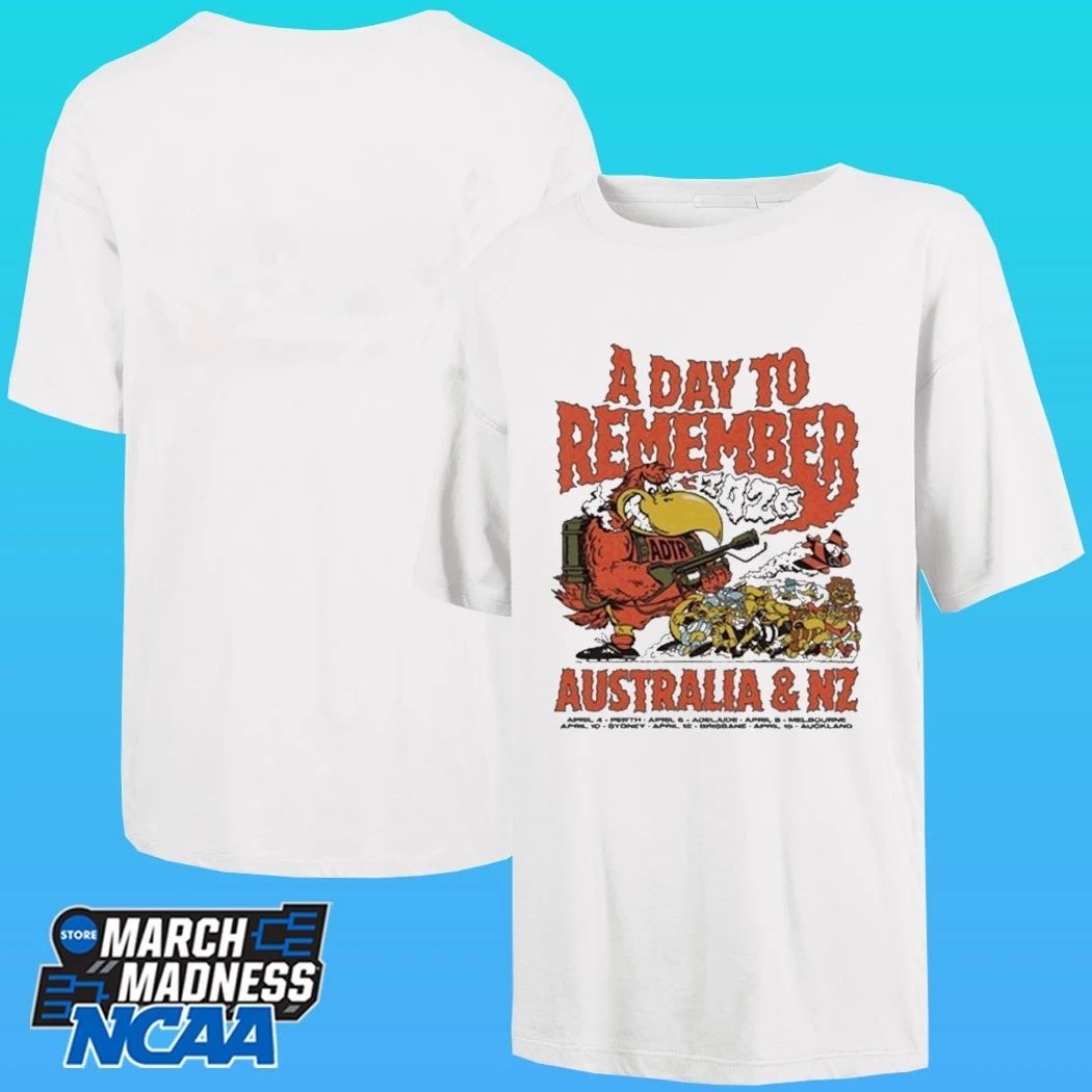 A Day To Remember Australia And Nz Tour 2026 Shirt