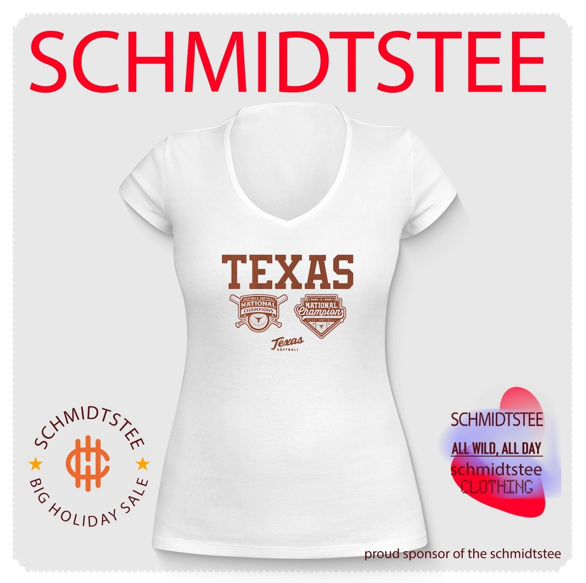 Texas Longhorns Softball 2026 NCAA WCWS National Champions back to back logo shirt