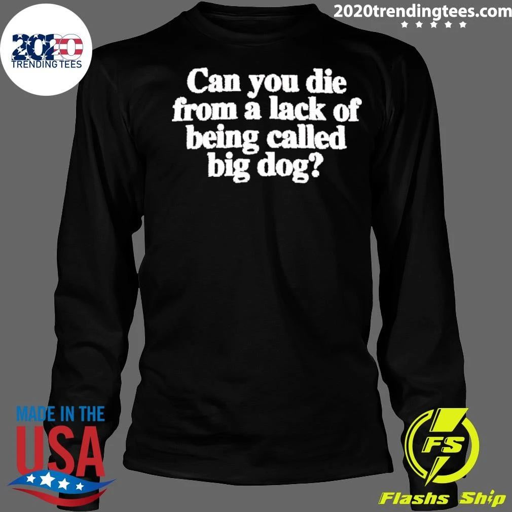 Can You Die From A Lack Of Being Called Big Dog Shirt