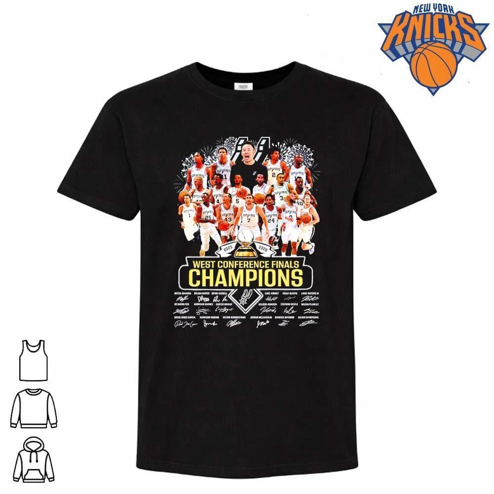 Official 2026 NBA West Conference Finals Champions San Antonio Spurs Roster Signatures T Shirt