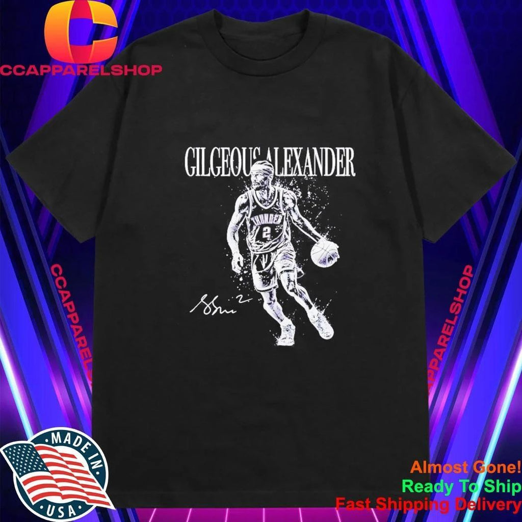 Shai Gilgeous-Alexander Oklahoma City Thunder number 2 action portrait Shirt