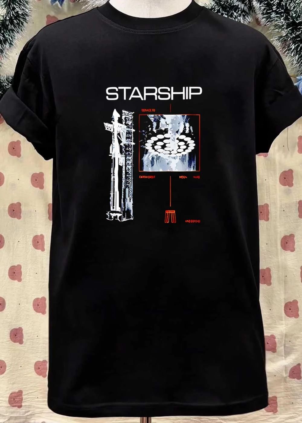 Service to Earth Orbit Moon Mars and Beyond SpaceX Starship shirt