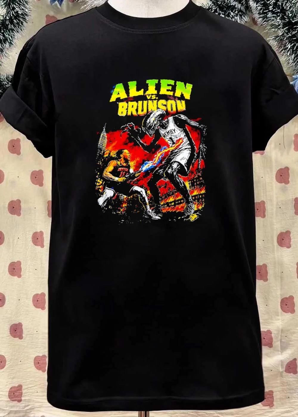 Alien vs Brunson Jalen Fighting Wemby New York Spurs NBA T-Shirt