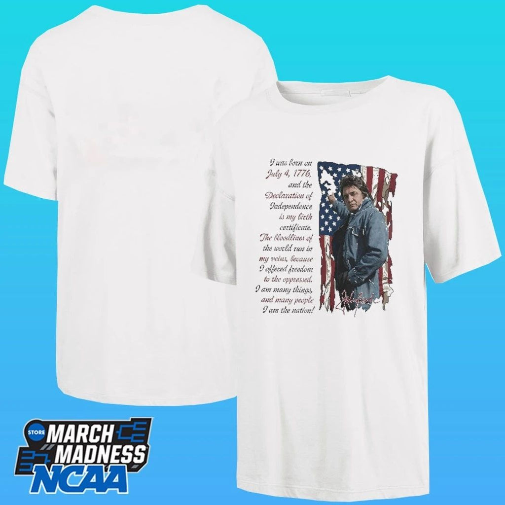 I Am The Nation Since 1776 Johnny Cash Ragged Old Flag Shirt