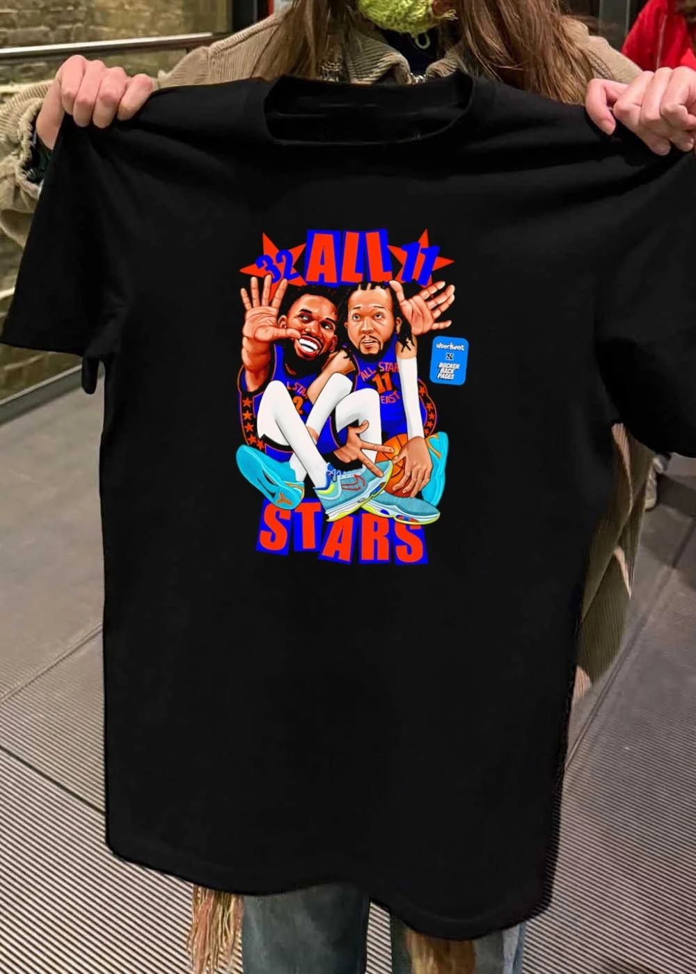 Uberkunst x Bocker Back Pages Jalen Brunson and Karl-Anthony Towns All Stars Shirt