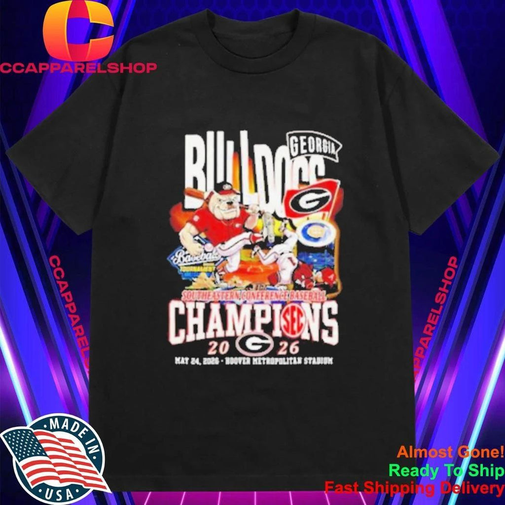 Georgia Bulldogs Baseball SEC Champions 2026 Celebration Shirt