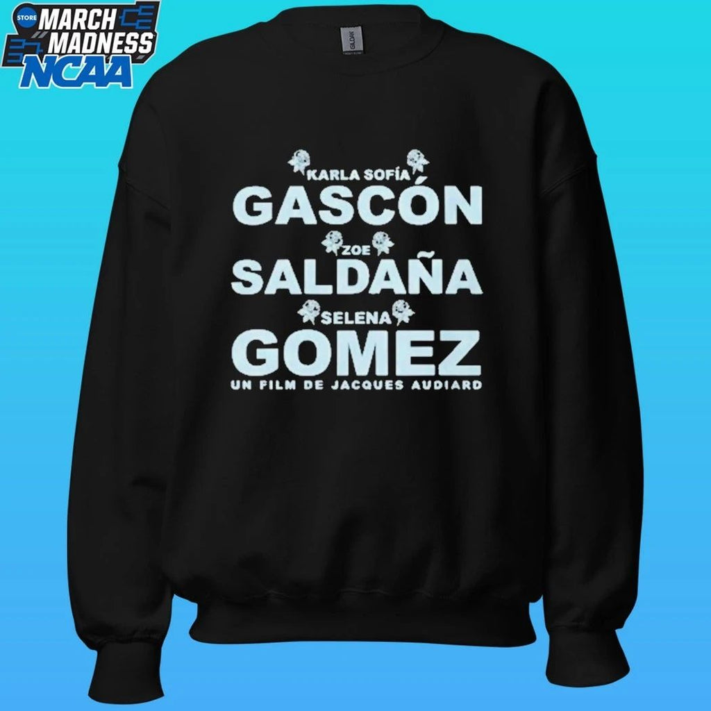 Karla Sofía Gascón Zoe Saldaña And Selena Gomez Shirt