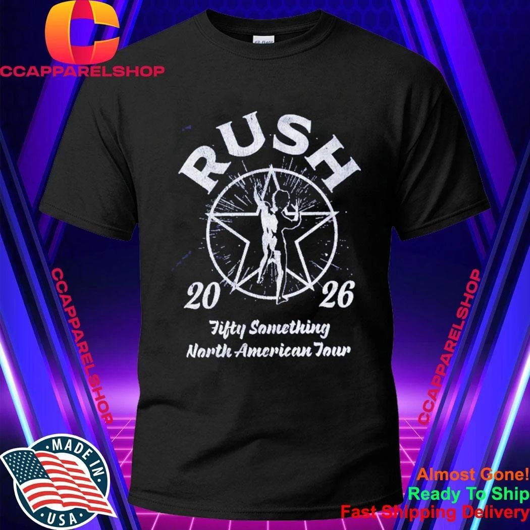 Rush Fifty Something Tour 2026 Merch Navy Fifty Starman Tour Shirt