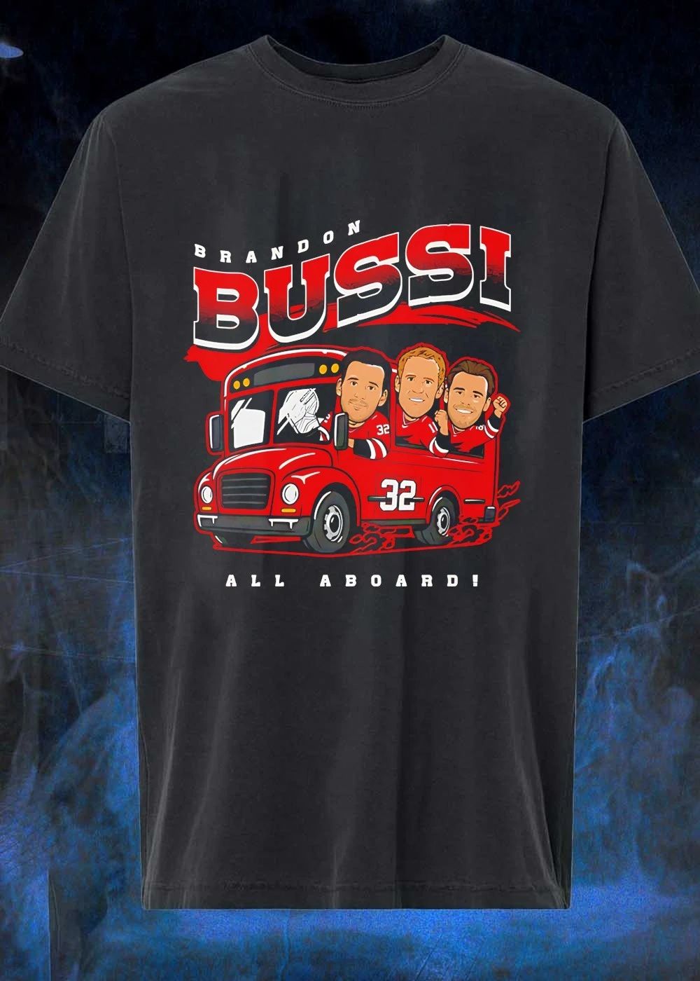 Brandon Bussi All Aboard Bus Boston Bruins T-Shirt