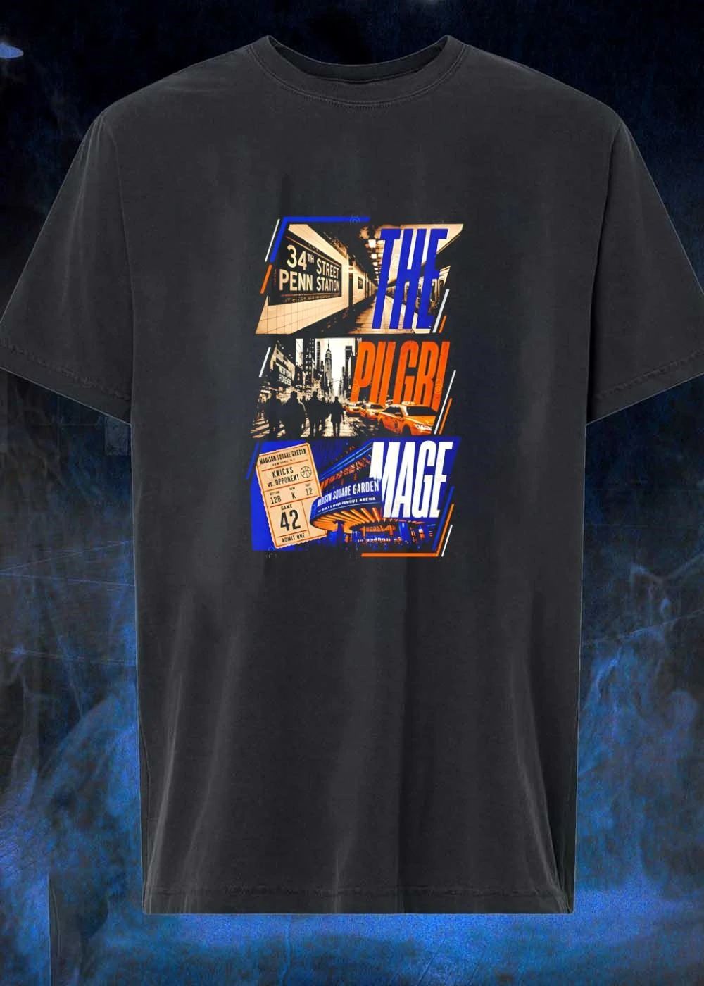 The Pilgrimage to 34th Street Penn Station Madison Square Garden Knicks T-Shirt