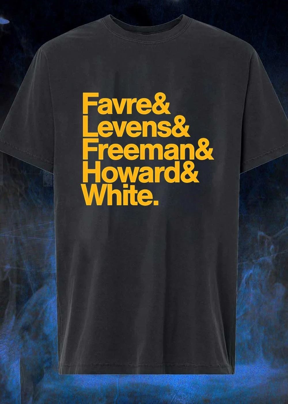 Packers Legends Favre Levens Freeman Howard White Team Roster T-Shirt