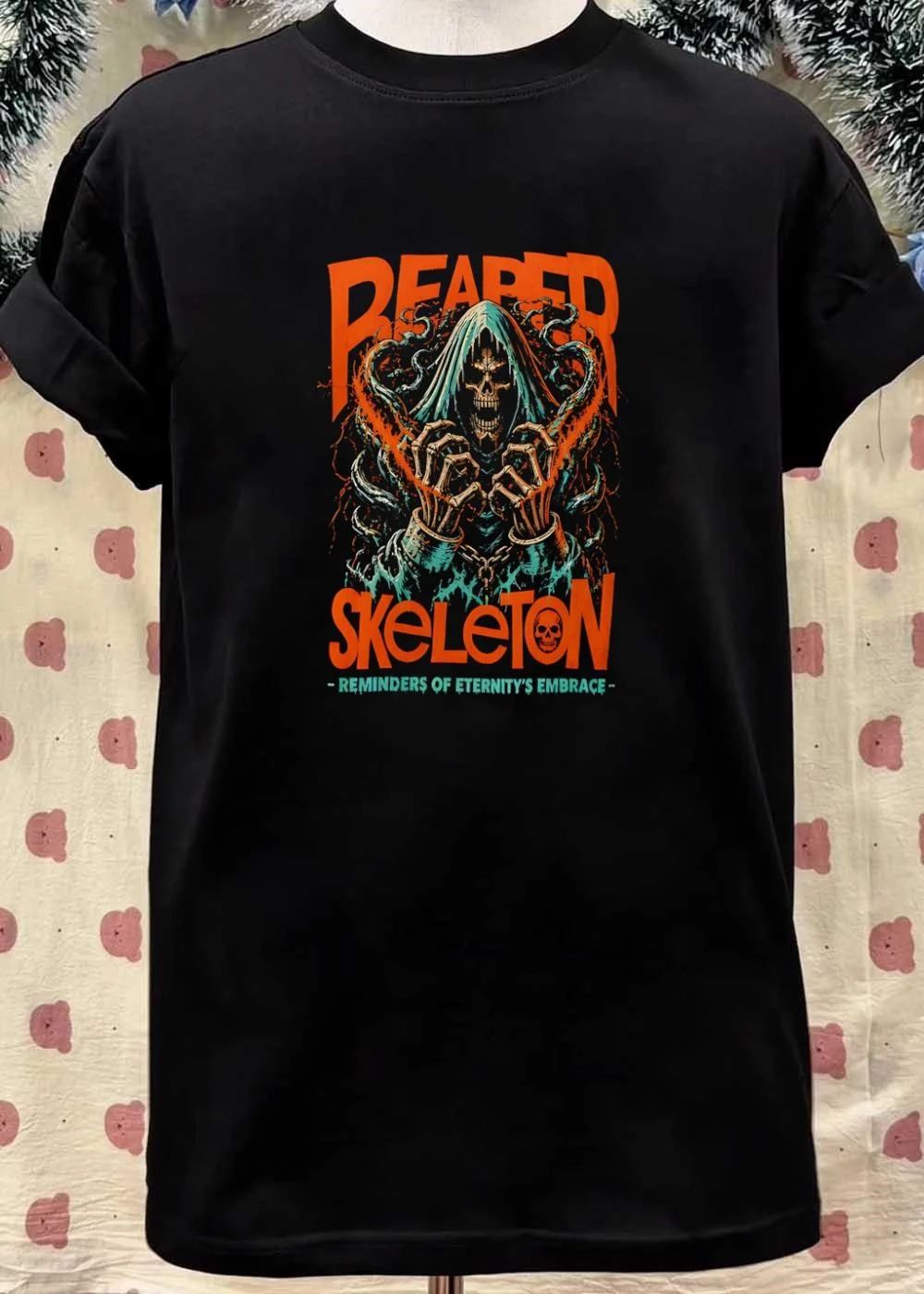 Reminders of Eternity’s Embrace Reaper Skeleton Reaching T-Shirt