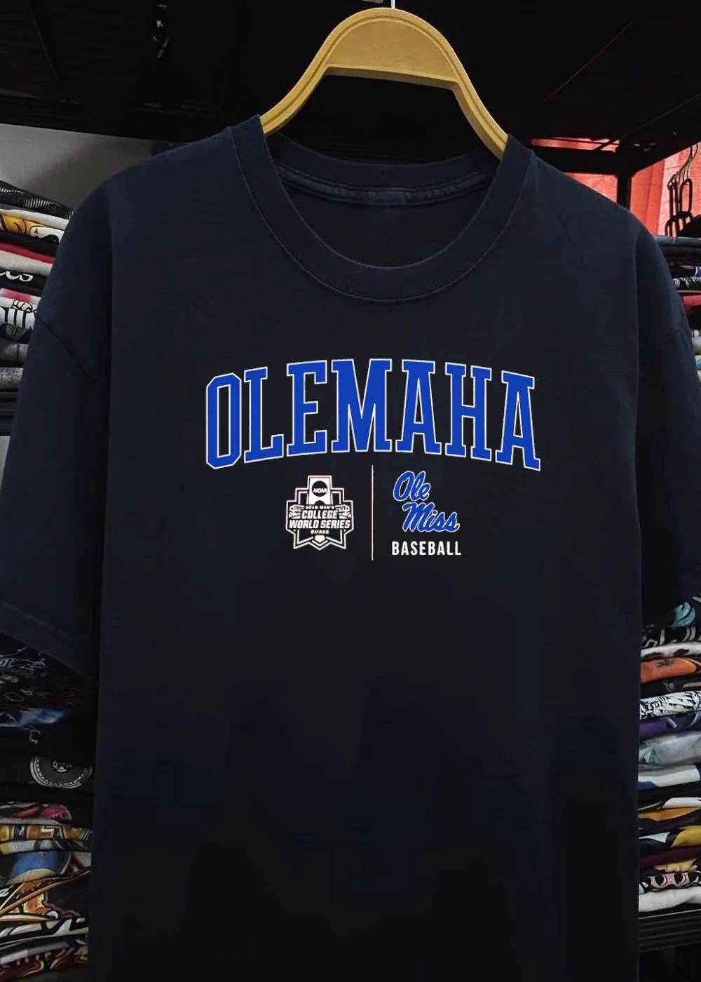 Ole Miss Baseball Apparel OLEMAHA College World Series T-Shirt
