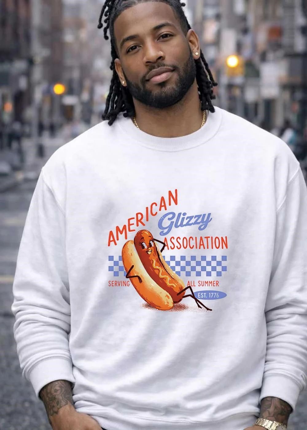 American Glizzy Association Serving All Summer Est 1776 Vintage Hot Dog shirt