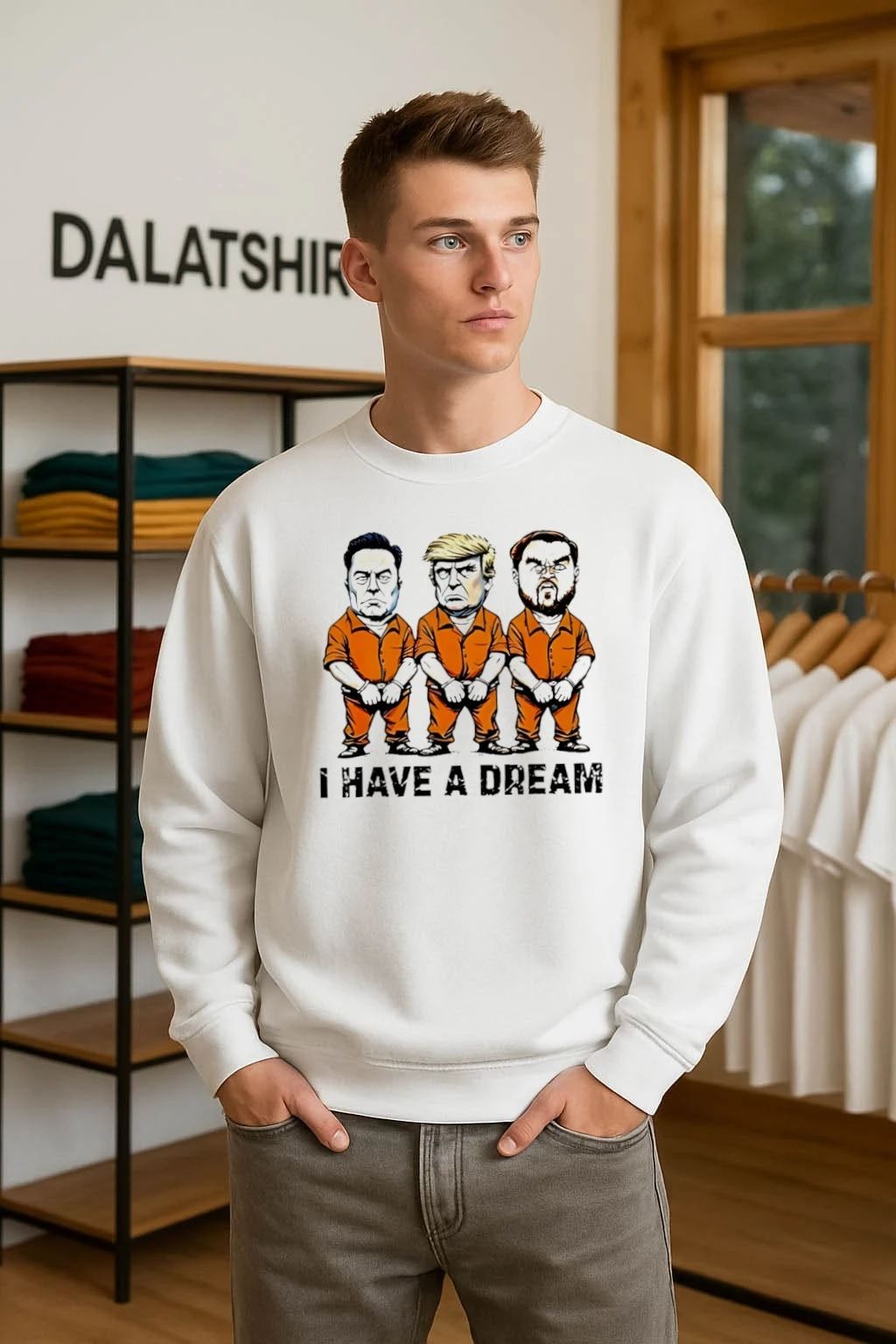 Donald Trump Elon Musk I Have a Dream cartoon shirt