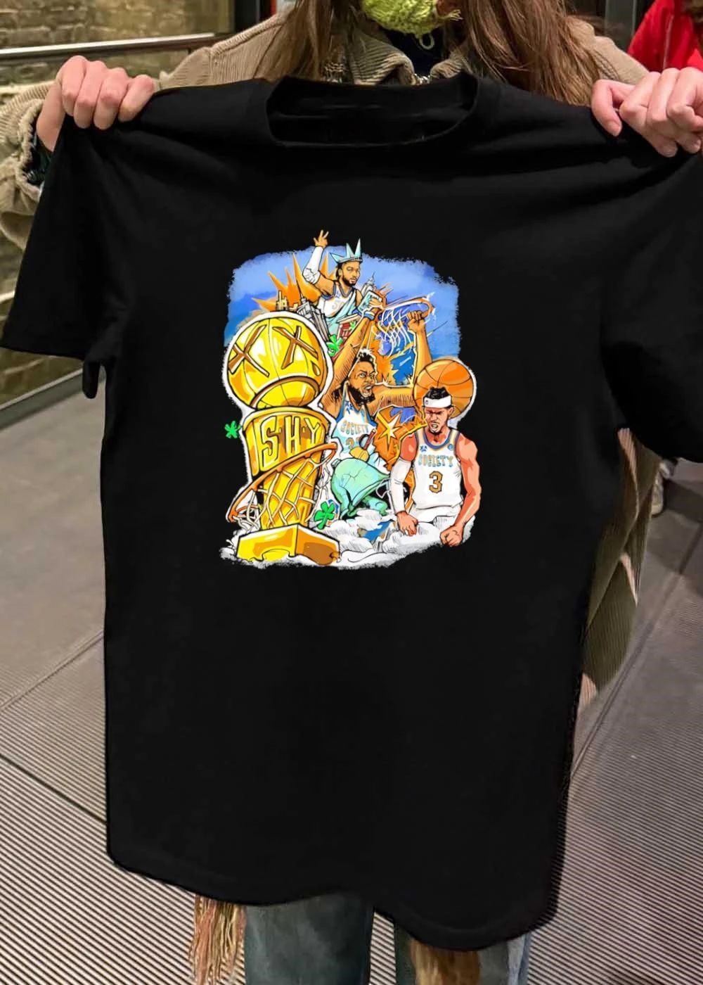 IS HY Knicks Player Mashup Graphic Print Crewneck T-Shirt