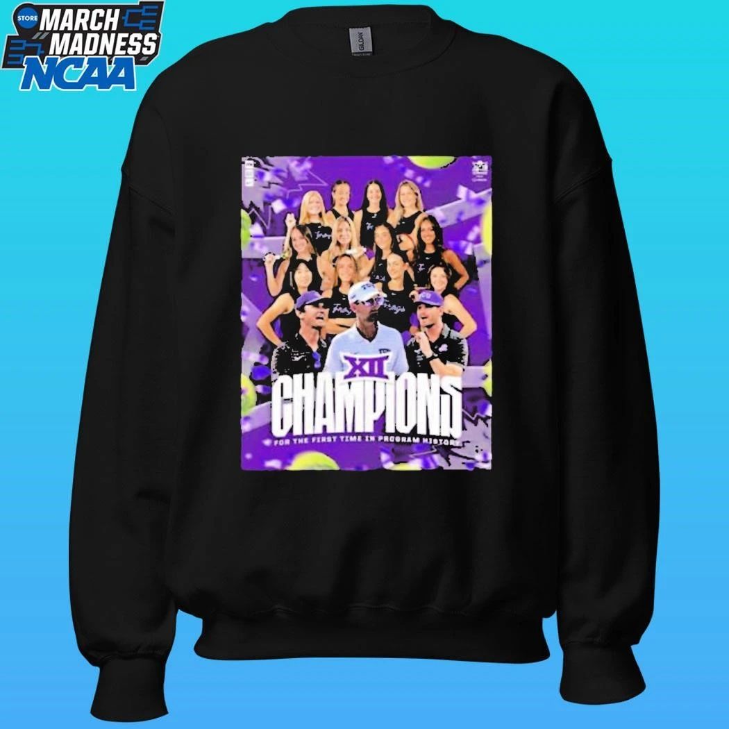 Tcu Horned Frogs Are 2026 Big 12 Tournament Champions Women’s Tennis Shirt