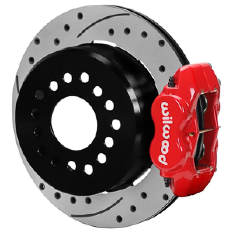 Wilwood Chevy Monte Carlo Forged 4 Piston DynaPro Red Caliper HP32 VV D&S Rotor – 11.00×0.81