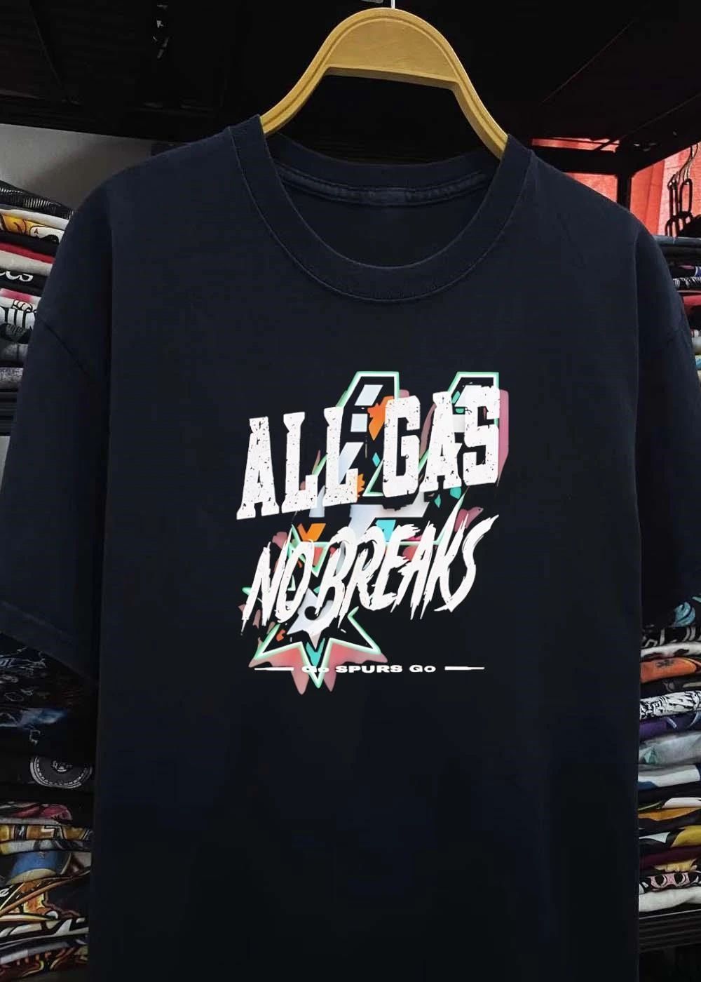 San Antonio Spurs Fiesta Celebration NBA all gas no breaks go Spurs go shirt