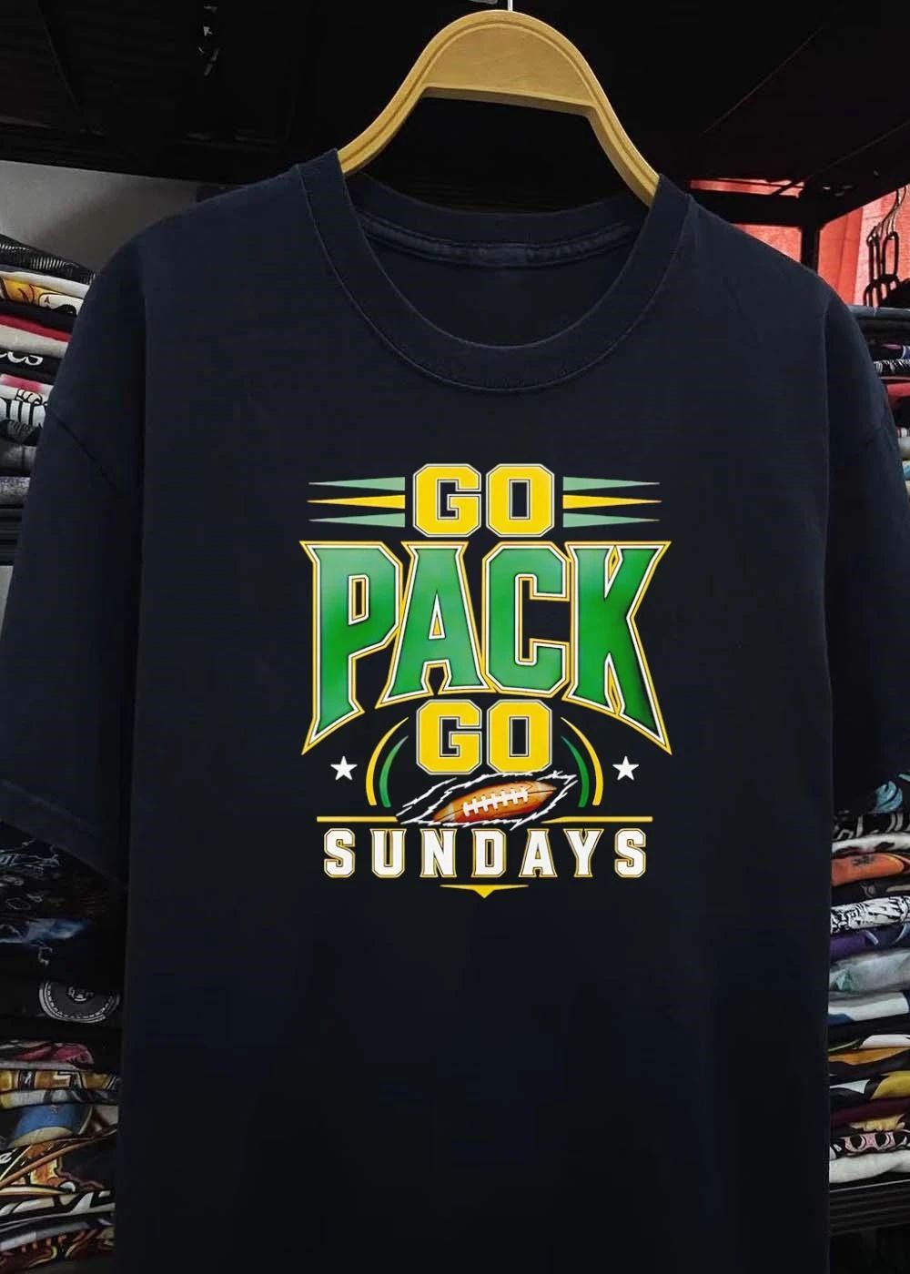 Go Pack Go Sundays Green Bay Packers T-Shirt