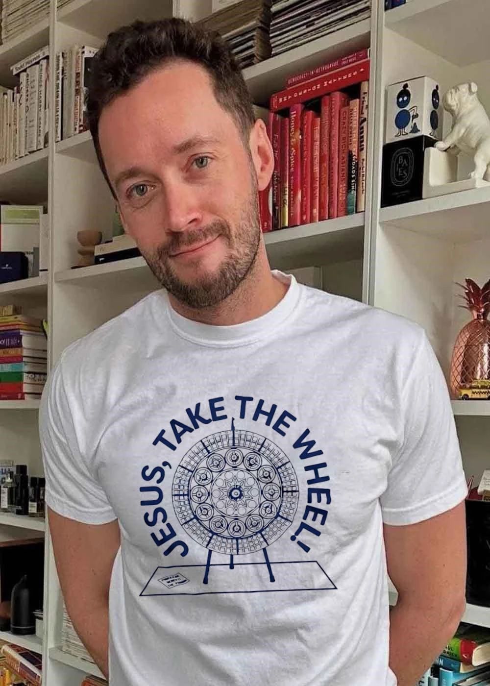 Jesus, Take The Wheel Easel Wheel Shirt